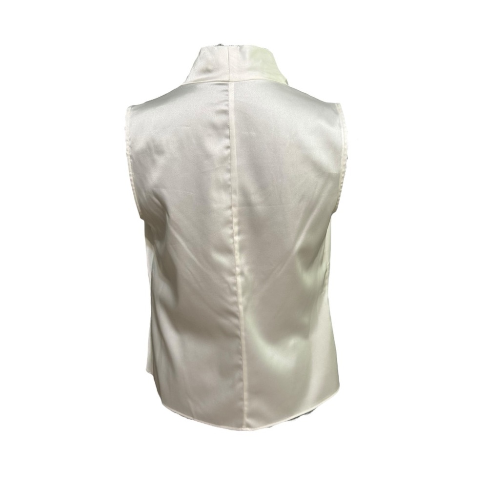 Calvin Klein Ivory Draped Sleeveless Top - Picture 3 of 7